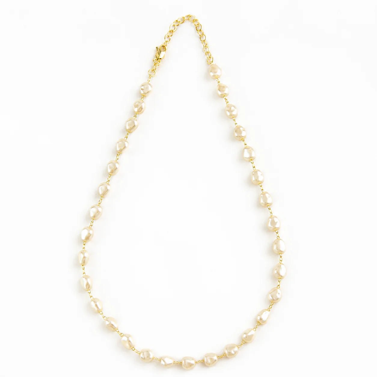 Baroque Pearl Necklace, 18k Gold Filled, Adjustable Length - Ma Vie Jewelry