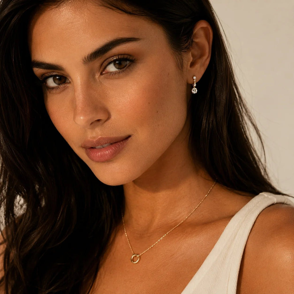 Carabiner Rolo Chain Necklace, 18k Gold Filled, Charm Holder - Ma Vie Jewelry