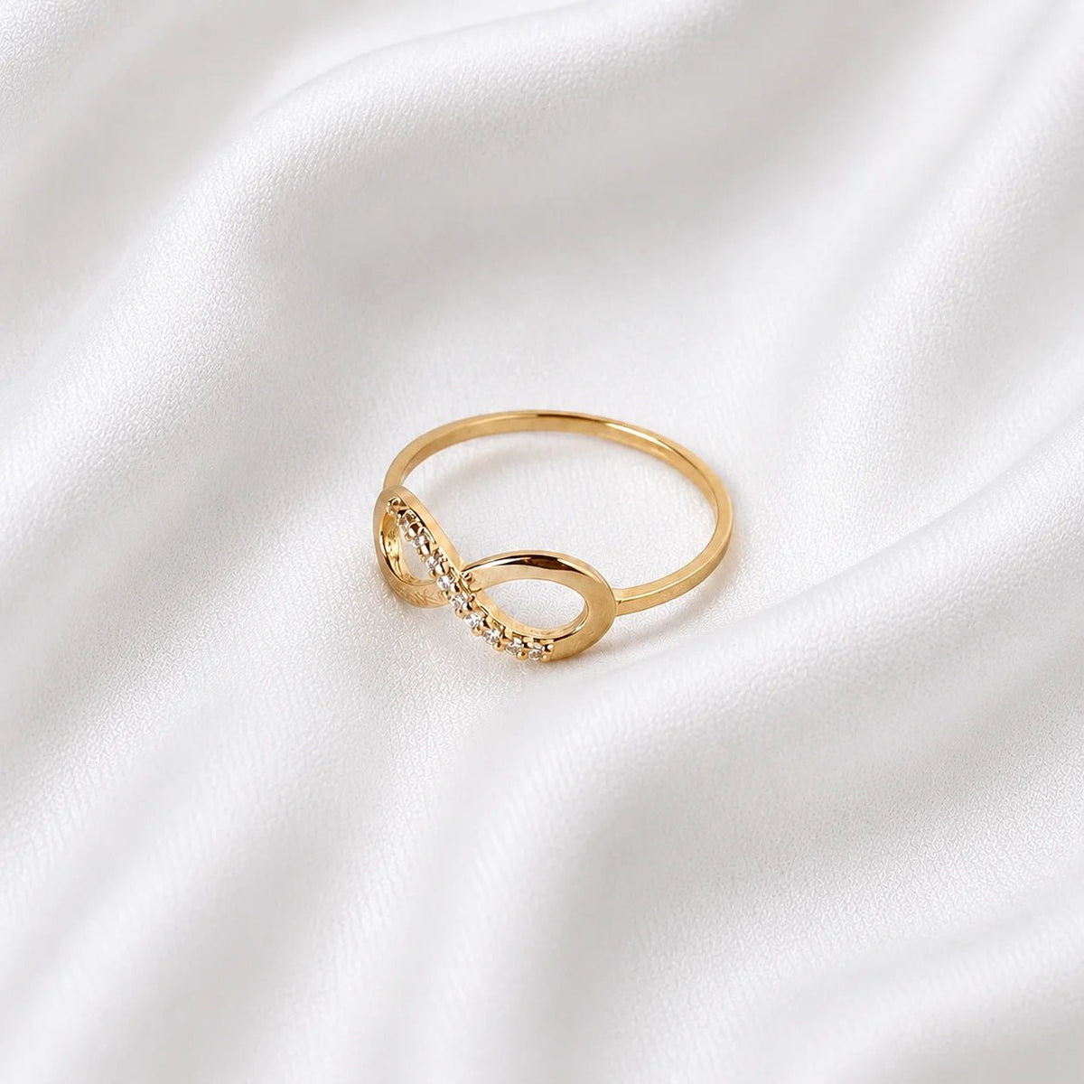 Eternity Band Ring, 18k Gold Filled, CZ Stackable - Ma Vie Jewelry