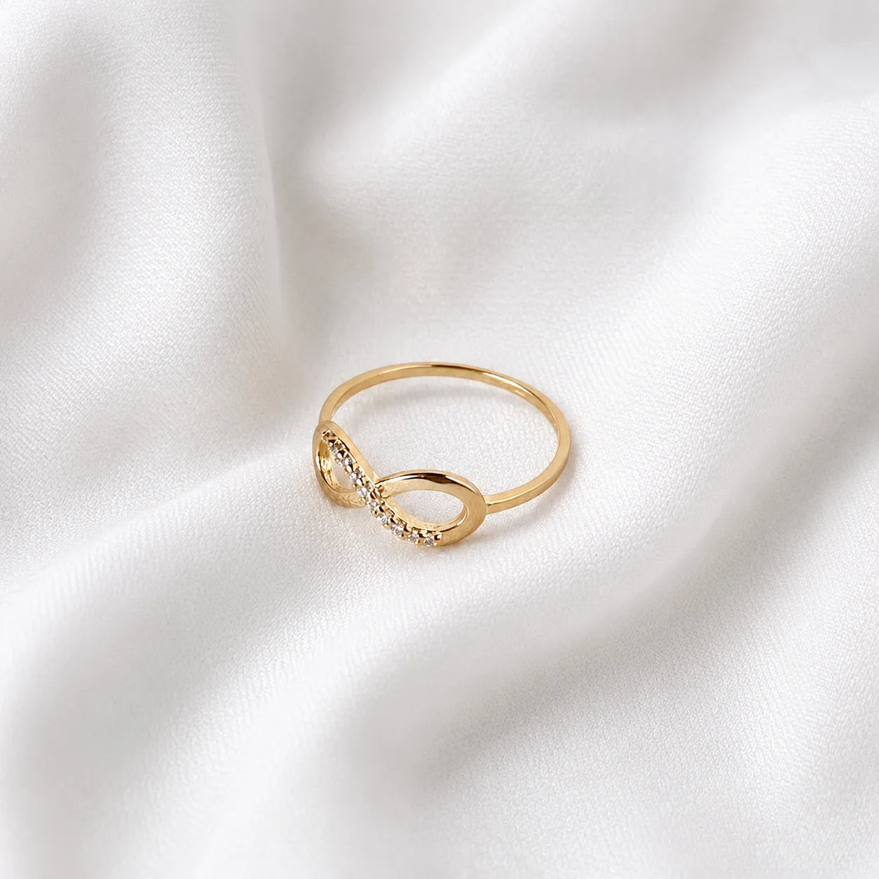 Eternity Band Ring, 18k Gold Filled, CZ Stackable - Ma Vie Jewelry