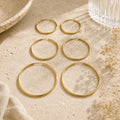 Ma Vie everyday hoop earrings size comparison 40mm 50mm 65mm 18k gold filled