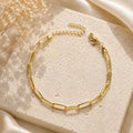 Paperclip Chain Anklet, 18k Gold Filled Dainty Daily Wear - Ma Vie Jewelry